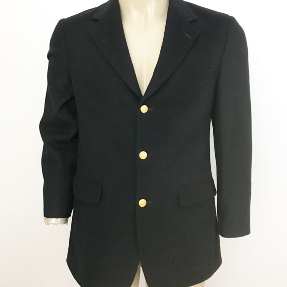 Brooks Brothers black 100% camel hair blazer